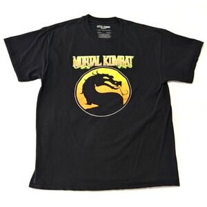 MORTAL KOMBAT Klassic Dragon Logo T-Shirt Men's LARGE Video Gamer Y2K VTG Style